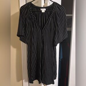 Black and White Striped Shirt